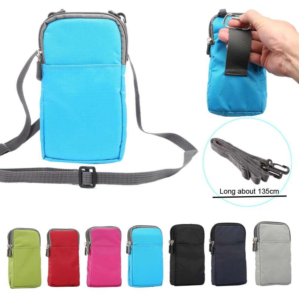 Climbing Cellphone Pouch Bag Case 6.5" Men's Mobile Phone Shoulder Bag